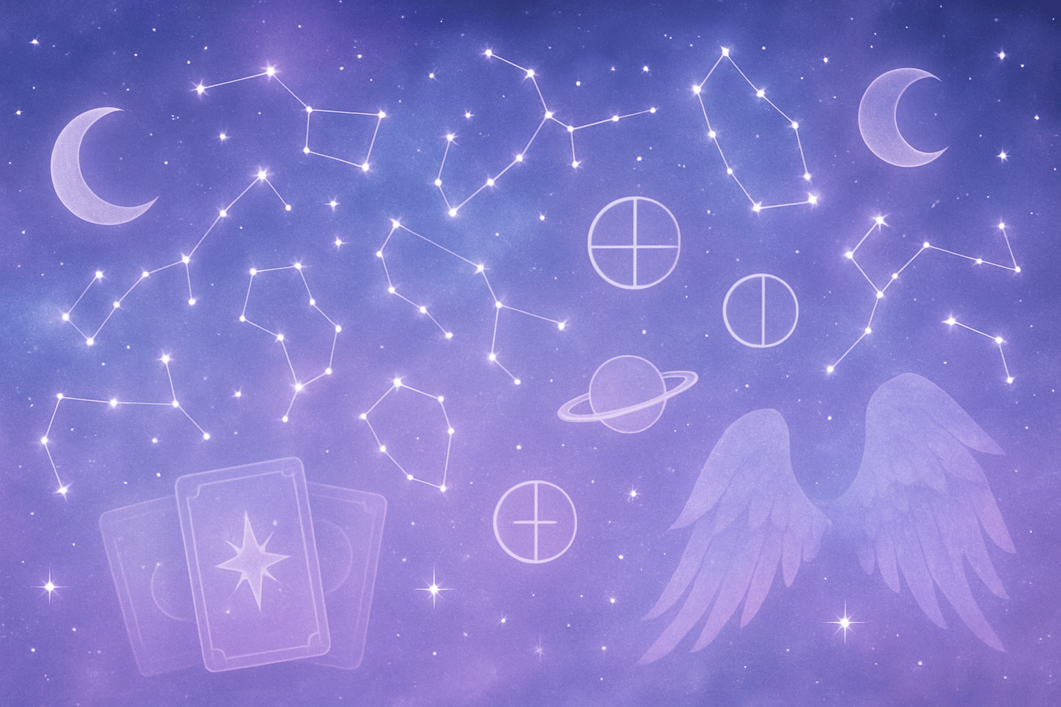 Univers mystique avec constellations et symboles astrologiques